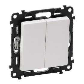 Perjungiklis LEGRAND VALENA LIFE, 2 klavišų, įleidžiamas, baltos spalvos, 755622