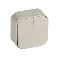 Perjungiklis LEGRAND FORIX, 2 klavišų, paviršinis, dramblio kaulo sp., 10AX, IP20, 782436