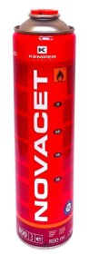 Propano - butano - propileno dujų mišinys KEMPER Novacet, 600 ml, darbinė temperatūra 2100*C