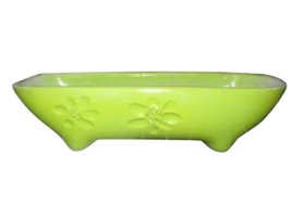 Keramikinė kaktusinė, aukštis 6 cm., ilgis 26 cm., plotis 9 cm.