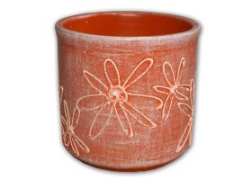 Keramikinis vazonas, CILINDRAS VCL-3, aukštis 16,5 cm., skersmuo 16,5 cm.