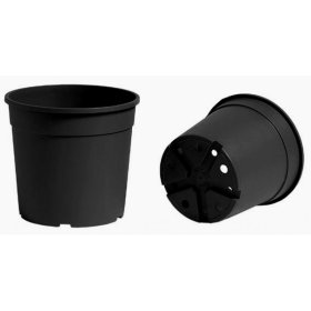 Plastikinis vazonas CONTINR LUX, 18 x 16,1 cm., juodas.