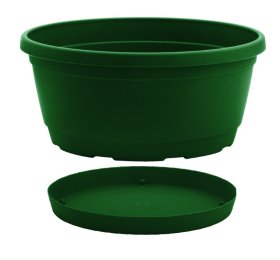 Plastikinis dubuo, Nicoli Rumba su lėkštele, 25 x 12 cm., žalias