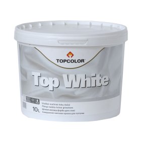 Lateksiniai dažai TOPCOLOR Top White, 5 l, balti, visiškai matiniai, luboms