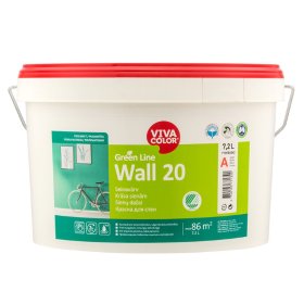Vandeniniai vidaus dažai VIVACOLOR Green Line Wall 20, 7,2 l, A bazė, balti, pusiau matiniai