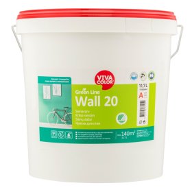 Vandeniniai vidaus dažai VIVACOLOR Green Line Wall 20, 11,7 l, A bazė, balti, pusiau matiniai
