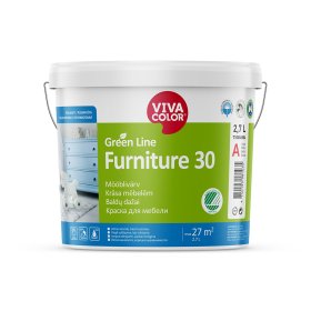Baldų dažai VIVACOLOR Green Line Furniture 30, 2,7 l, A bazė, balti, pusiau matiniai