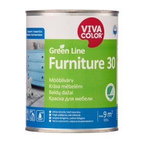 Baldų dažai VIVACOLOR Green Line Furniture 30, 0,9 l, C bazė, pusiau matiniai