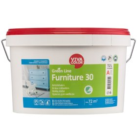Baldų dažai VIVACOLOR Green Line Furniture 30, 7,2 l, A bazė, balti, pusiau matiniai
