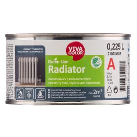 Radiatorių dažai VIVACOLOR Green Line Radiator, 0,225 l, A bazė, balti, matiniai