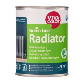 Radiatorių dažai VIVACOLOR Green Line Radiator, 0,9 l, A bazė, balti, matiniai