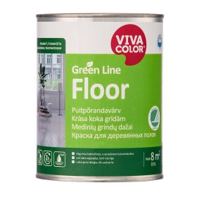 Vandeniniai dažai VIVACOLOR Green Line Floor, pusiau matiniai, grindims, A bazė, 0,9l