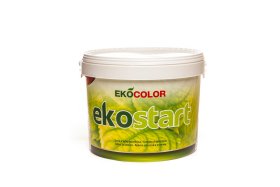 Dispersiniai dažai EKOCOLOR Eko Start, 10L, balti, matiniai, sausai valomi, vidaus darbams