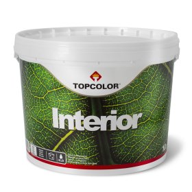 Vandeniniai vidaus dažai TOPCOLOR Interior, 5 l, balti, matiniai, atsparūs plovimui, sienoms