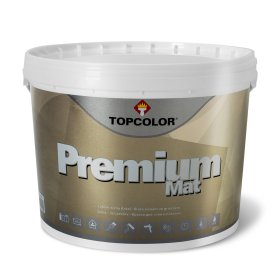 Vandeniniai vidaus dažai TOPCOLOR Premium Mat, 1 l, balti, matiniai, ypatingai atsparūs plovimui, sienoms ir luboms