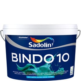 Vandeniniai vidaus dažai SADOLIN Bindo 10, 2,5 l, BW bazė, balti, plaunami