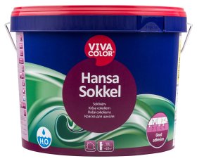Akriliniai cokolių dažai VIVACOLOR Hansa Sokkel, 9 l, A bazė, balti, matiniai
