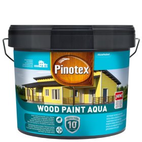 Medinių fasadų dažai PINOTEX Wood Paint Aqua, 9 l, žalios spalvos
