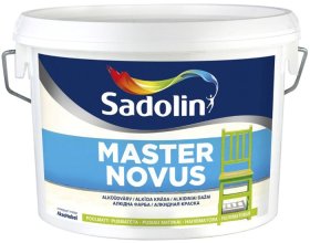 Vandeniniai alkidiniai dažai SADOLIN Master Novus 15, 2,5 l, BW bazė, balti, pusiau matiniai