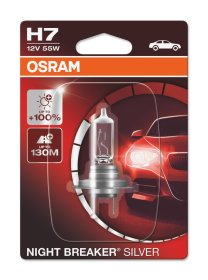 Automobilinė lemputė OSRAM, Night Beaker Silver, H7, 12V/55W