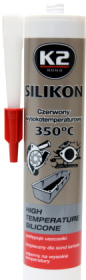 Tepamas silikonas K2, raudonas, atsparus vandeniui, tepalams, transmisiniams ir aušinimo skysčiams, 300 g