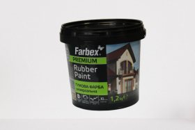 Gumos pagrindo dažai FARBEX Farba Gumova, 1,2 kg, matiniai, baltos sp.