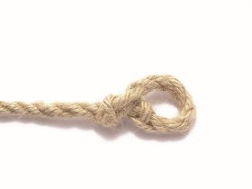 Polipropileninis pririšamasis lynas su kilpa POSAMO VAUKA, suktas, 12mm × 6m, tamsiai rudos spalvos