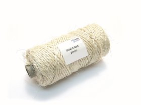 Sizalio pluošto virvė POSAMO VAUKA, 3mm, kamuolys 150m, susuktas, natūralios spalvos