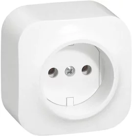 Kištukinis lizdas LEGRAND FORIX, paviršinis, baltos spalvos, be įžeminimo, be apsaugos, 2P, 16A, IP20, 782410