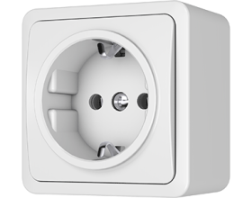 Kištukinis lizdas VILMA Sl+250, paviršinis, su iž., baltos sp., RP16-002