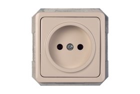 Kištukinis lizdas VILMA Sp 300, 1 vietos, įleidžiamas, dramblio kaulo spalvos, RP16-001-02