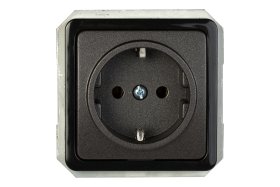 Kištukinis lizdas VILMA Sp 300, 1 vietos, įleidžiamas, su įž., antracito spalvos, RP16-002-02