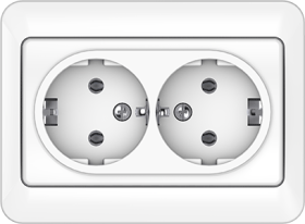Kištukinis lizdas VILMA RP16-021 SL 250, baltos sp. su įž.