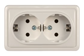 Kištukinis lizdas VILMA Sl+250, paviršinis, su iž., baltos sp., RP16-021