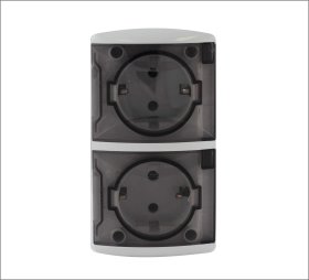 Kištukinis lizdas ORRO 8202-19, baltas su įž., su dangt.