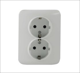 Kištukinis lizdas ORRO, įmontuojamas, 2v, baltos spalvos, su įžeminimu, 9201-52