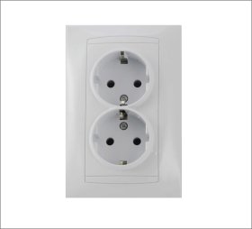 Kištukinis lizdas ORRO KVADRAT 9206-52, baltas su įž.