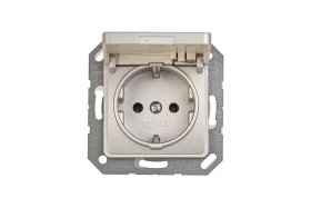 Kištukinis lizdas VILMA Sl 250, 1 vietos, įleidžiamas, su įž., IP44, šampano spalvos, RP16-003-02 SL