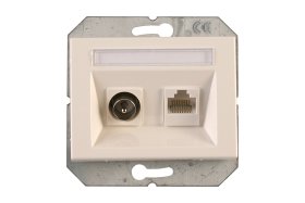 Lizdas kompiuterio + antenos VILMA XP500, Įleidžiamas, baltos spalvos, TVL/KLRJ45-15e2-02