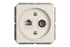 Lizdas kompiuterio + antenos VILMA St 150, įleidžiamas, baltos spalvos, TVL/KLRJ45-15e2-02