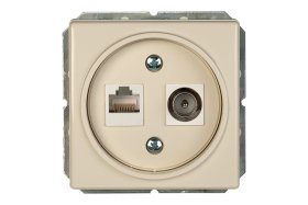 Lizdas kompiuterio + antenos VILMA St 150, įleidžiamas, smėlio spalvos, TVL/KLRJ45-15e2-02