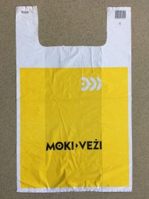 Didelis polietileninis maišelis MOKI VEŽI, 40/10 x 64 cm, 25 mk.