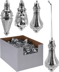 Eglutės žaisliukų rinkinys, sidabrinės sp., 3 vnt.