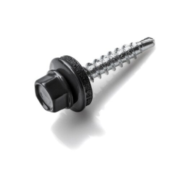 Stoginiai savisriegiai su tarpine KOELNER, Zn, 4,8 x 28 mm, RAL 8019, 20 vnt