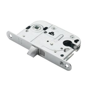 Įleidžiama spyna ASSA ABLOY, 2018CR+0045, cilindrui, su plokštele, chromuota, lygioms durims