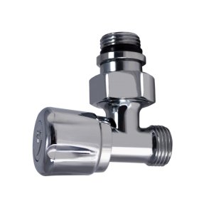 Ventilis kampinis W-LINE, 1/2'' x 1/2'', 250TA, chromuotas, 3763