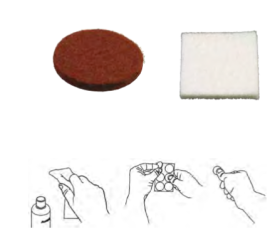 Veltiniai baldų padukai AMIG Mod. 80, 100 x 100 mm, ruda, 1 vnt., 10610 (23153)