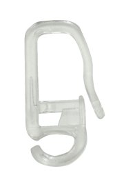 Kabliukai lubiniam karnizui STOL-KAR 100 Vnt., Plastikiniai permatomi kabliukai. Pakuotėje - 100vnt.