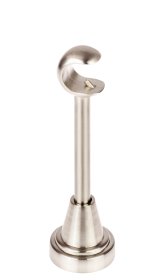 Laikiklis karnizui  STOL-KAR ATVIRAS, D-19mm, L-14,5cm, viengubas, metalinis, matinio chromo sp.