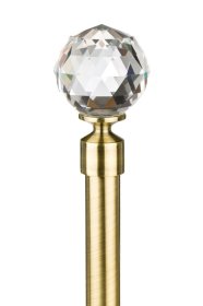 Užbaigimas karnizui STOL-KAR Kula Crystal, Metalinis karnizo užbaigimas KULA CRYSTAL. Skersmuo - 16mm. Spalva - sendintas auksas. Pakuotėje - 1vnt.